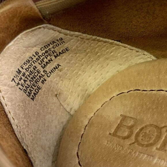 Born Chelan Ballet Flat Brown Leather Slip On Bow Round Toe Comfort Womens 7.5 - Picture 6 of 11